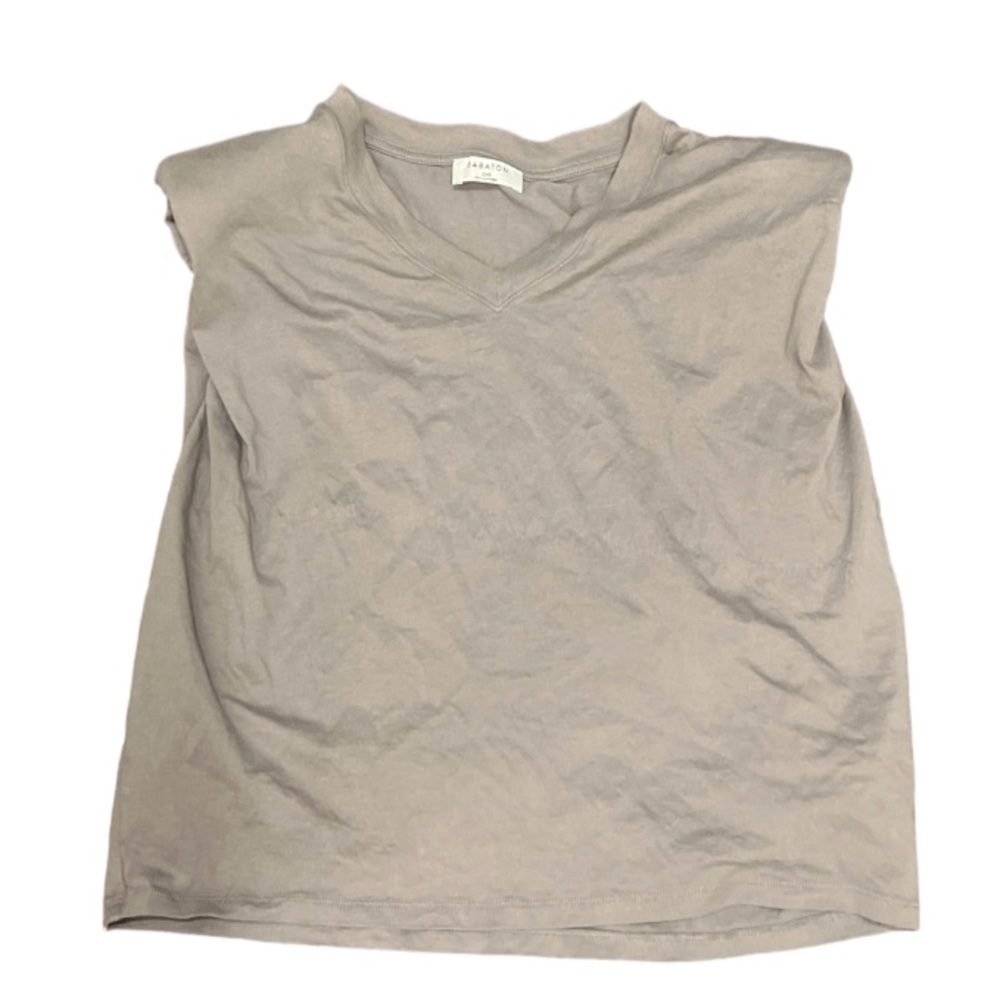 Babaton Grey shoulder Padded Muscle v neck Tank